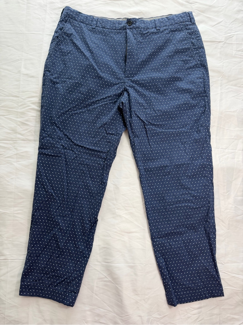 Brooks Brothers Navy Blue Polka Dot Chinos